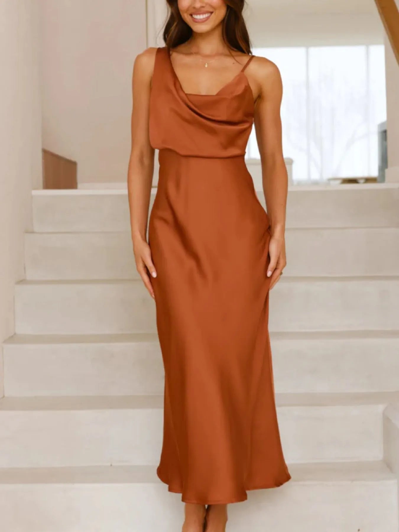 Asymmetrical Midi Dress
