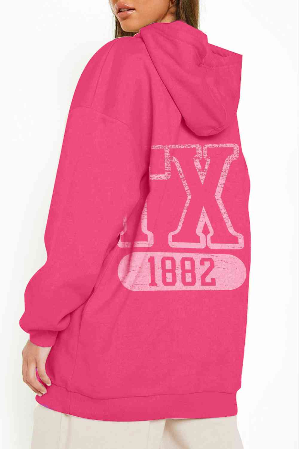 Full Size Casual Graphic Hoodie