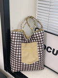Gingham Pattern Tote Bag