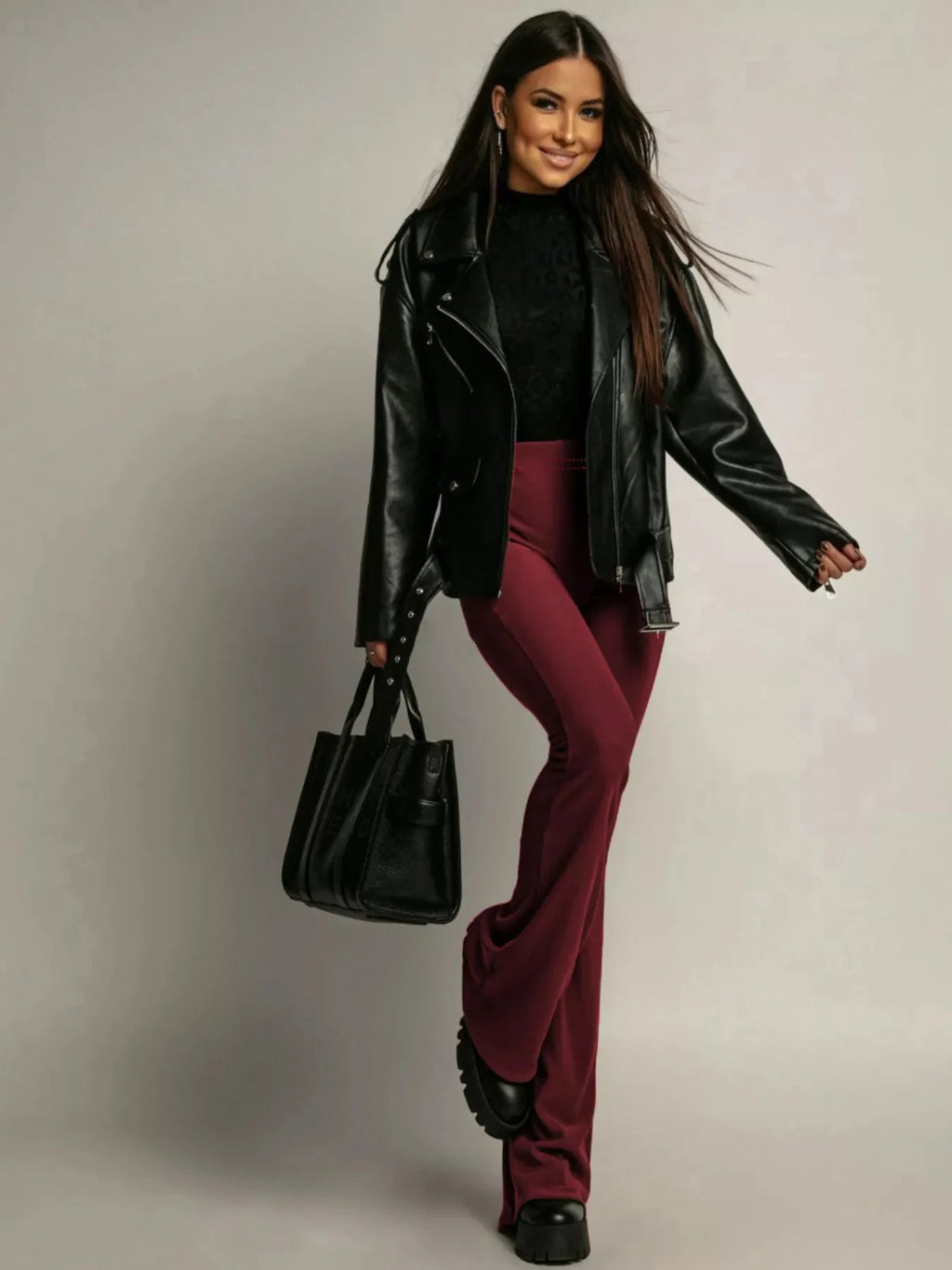 High-Waisted Flared Pants