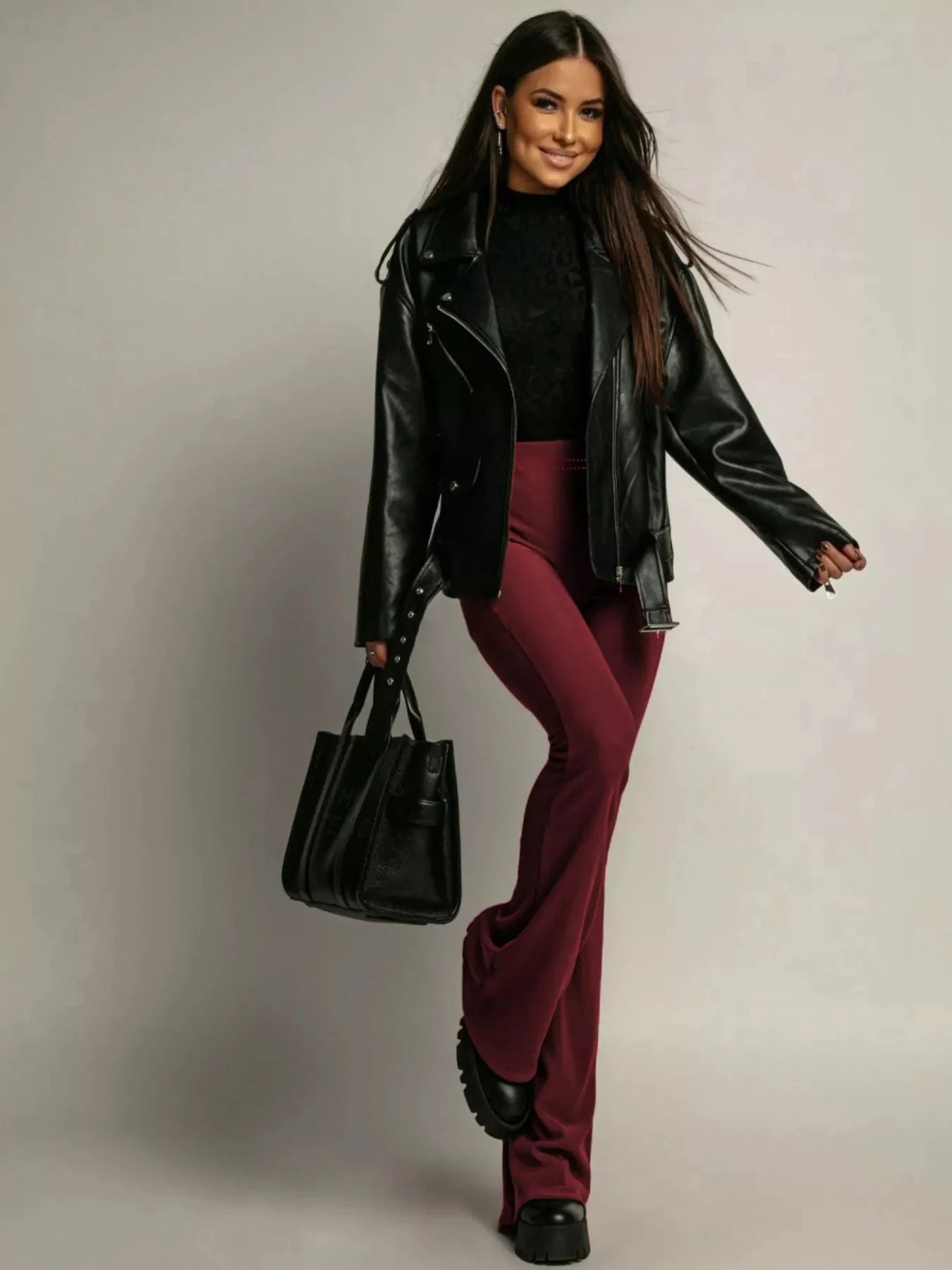High-Waisted Flared Pants