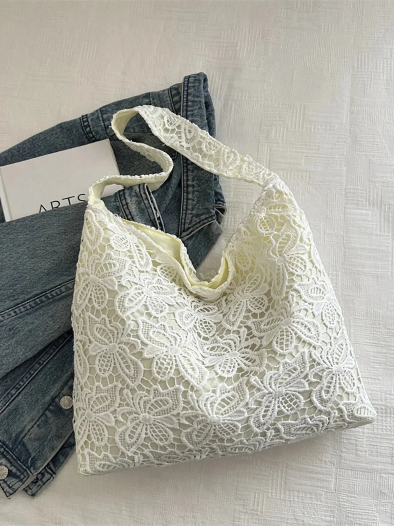 Lace Pattern Shoulder Bag