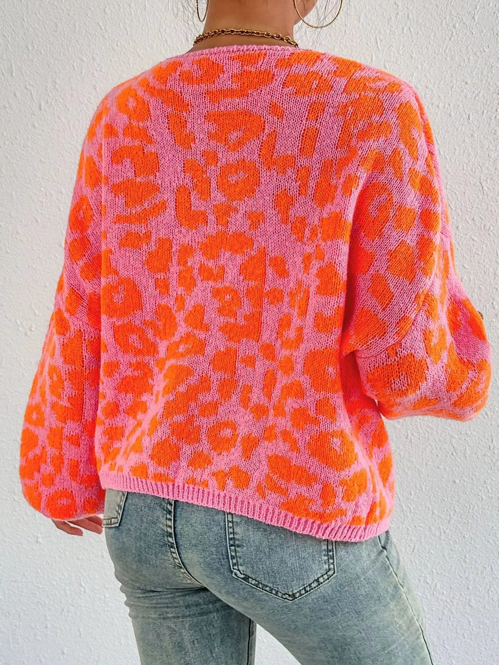 Leopard Tie Front Cardigan