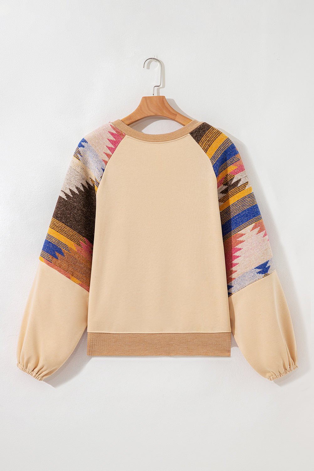Light French Beige Sequined Horses Graphic Fashion Sweatshirt