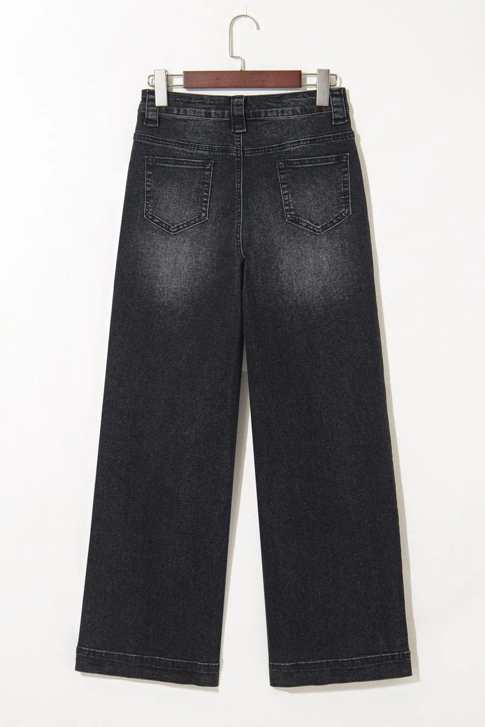 Sail Blue Wide Leg Pocketed High Waist Jeans