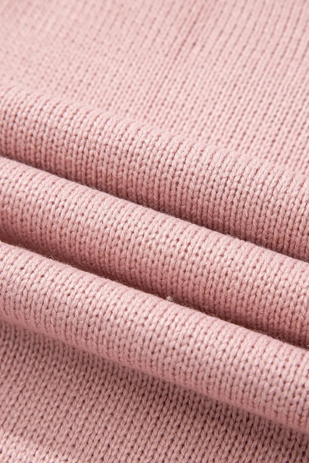 Pink Sweet Bow Drop Sleeve Round Neck Sweater
