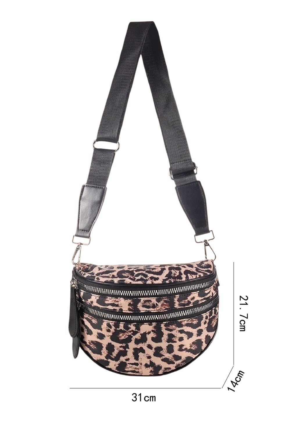 Medium Grey Abstract Camo Print Gold Chain Crossbody Bag