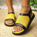 Mesh Open Toe Platform Sandals