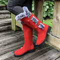 Round Toe Block Heels Boots