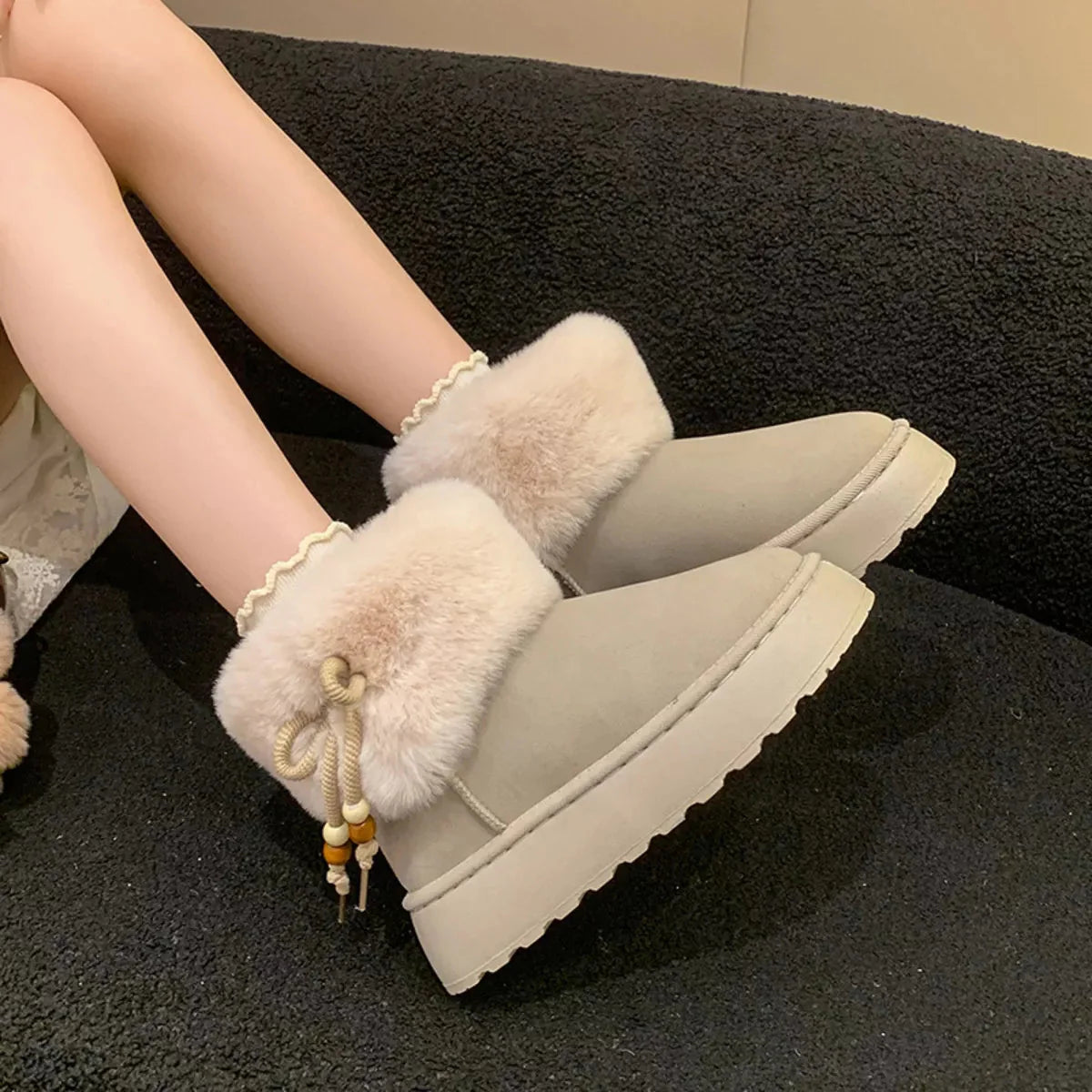 Round Toe Platform Boots