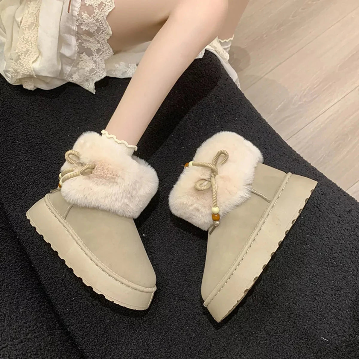 Round Toe Platform Boots