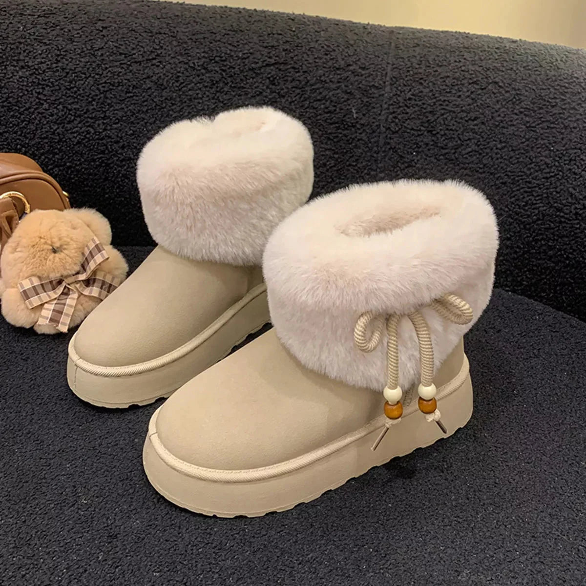 Round Toe Platform Boots