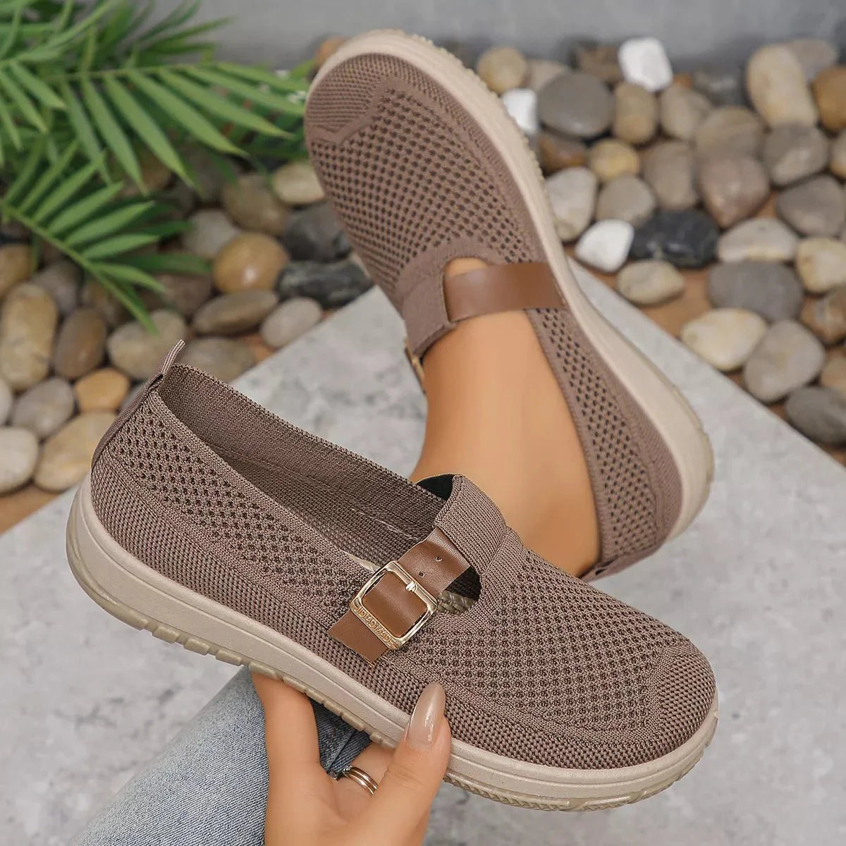 Round Toe Platform Slip-Ons