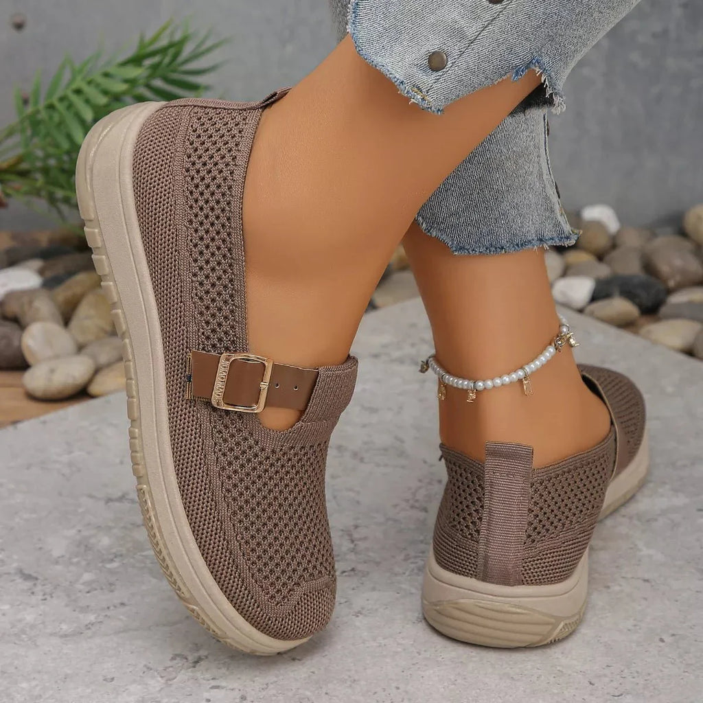 Round Toe Platform Slip-Ons