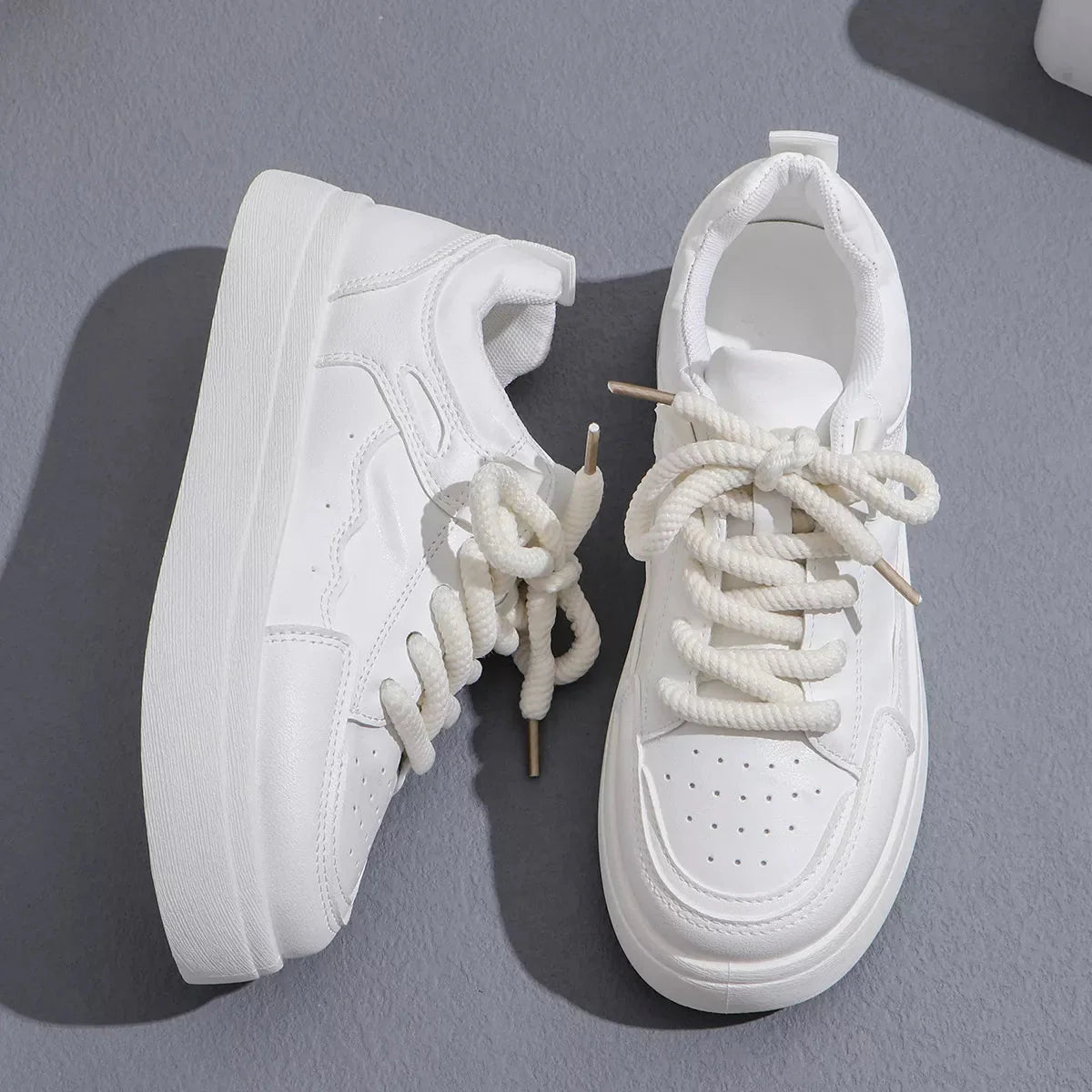 Round Toe Platform Sneakers