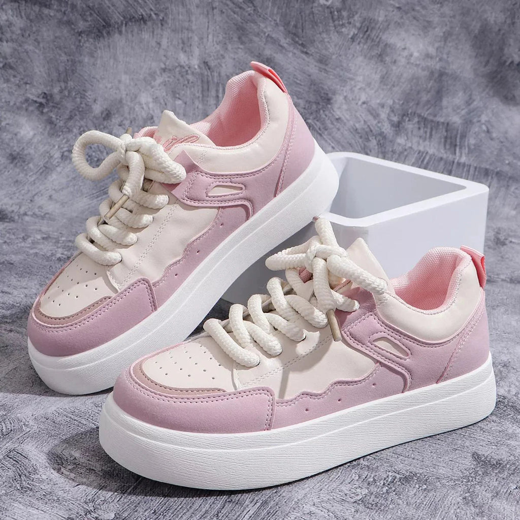 Round Toe Platform Sneakers