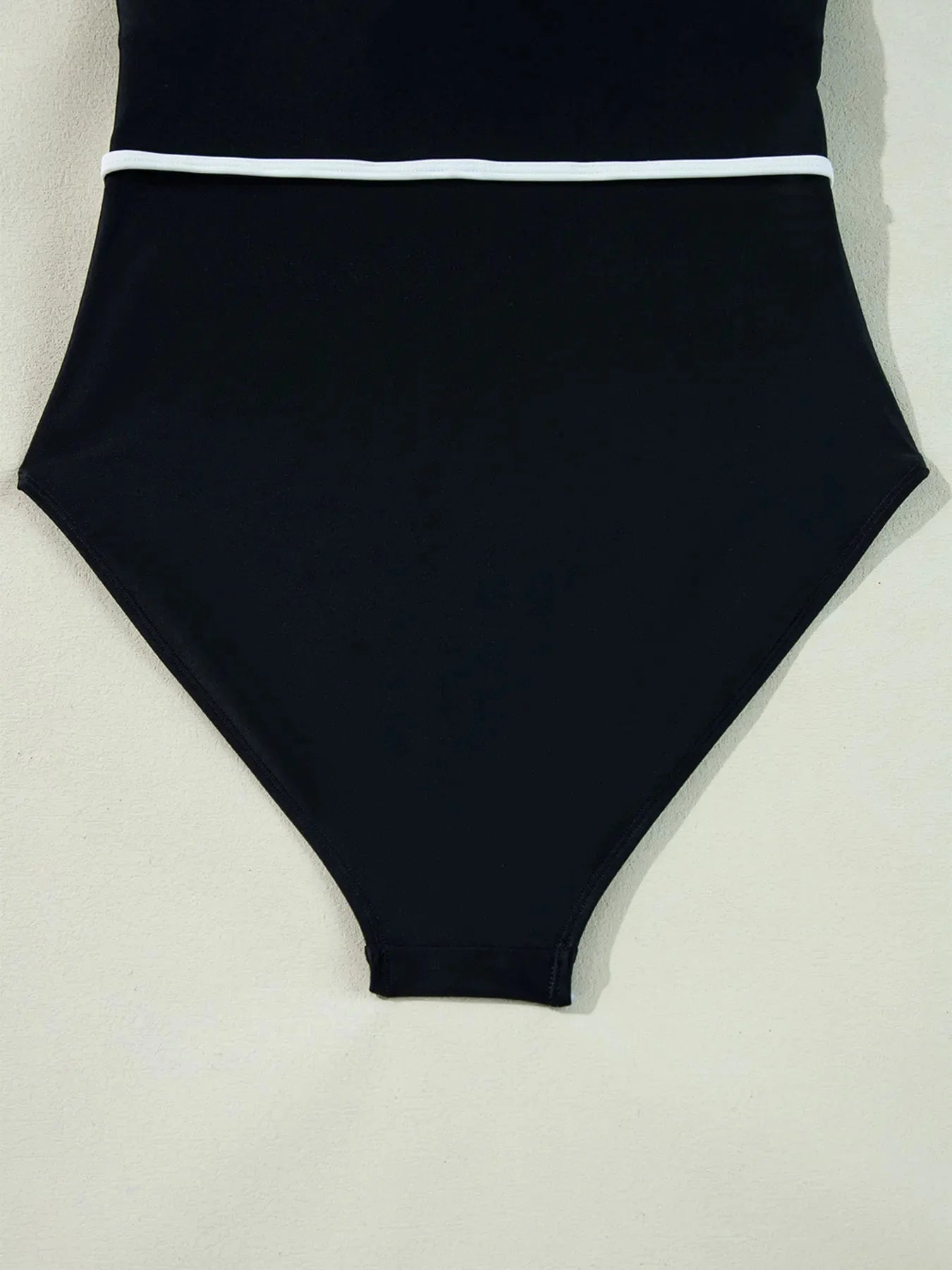 Ruffle Trim V-Neck One-Piece Swimsuit
