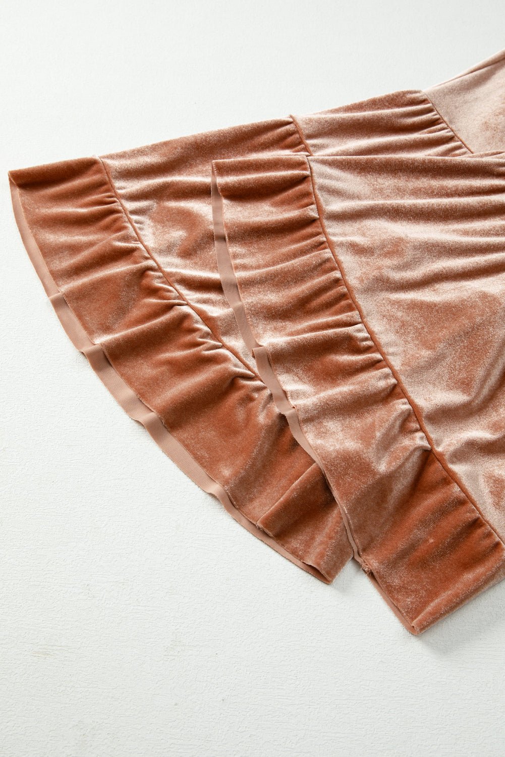 Mineral Wash Lace-up High Waist Tiered Flared Pants