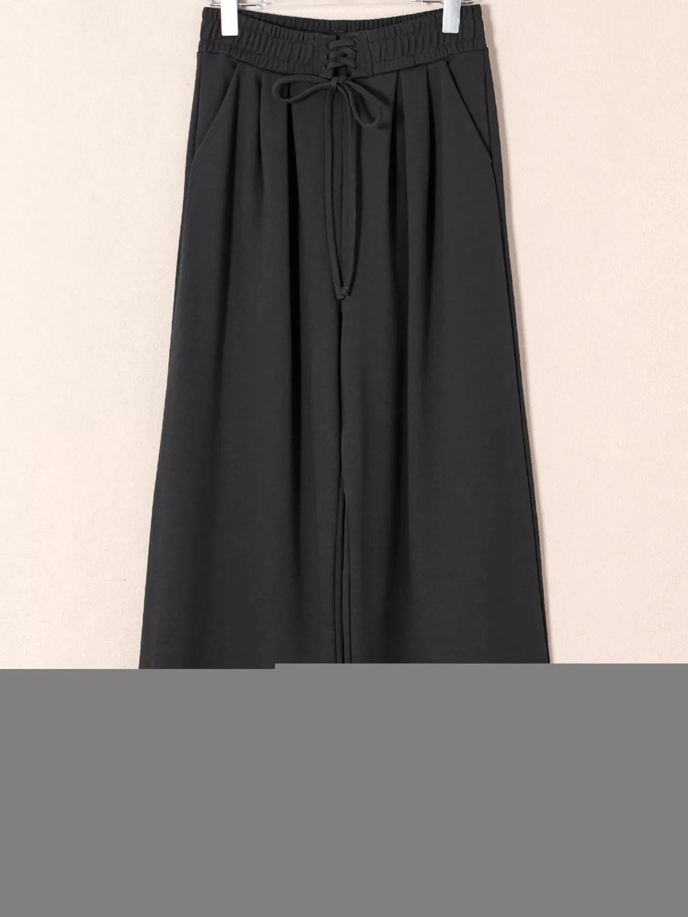 Tied Elastic High Waist Pleated Detail Solid Sweatpants