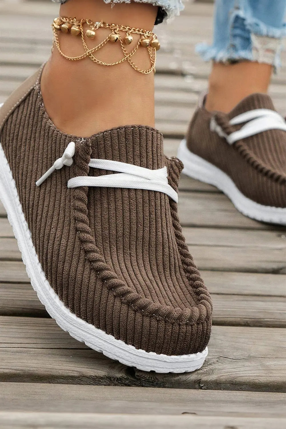 White Lace Up Casual Shoes