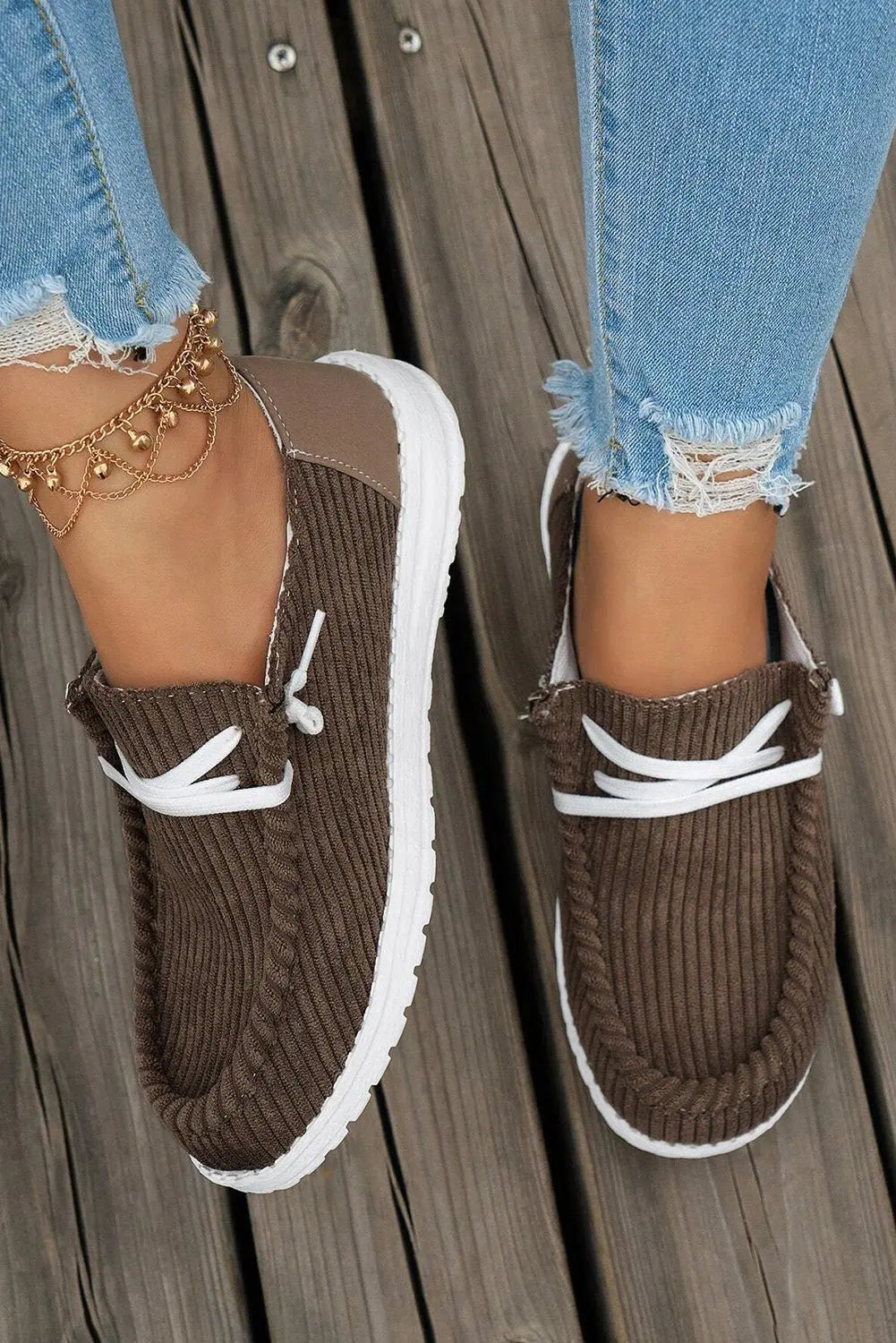 White Lace Up Casual Shoes
