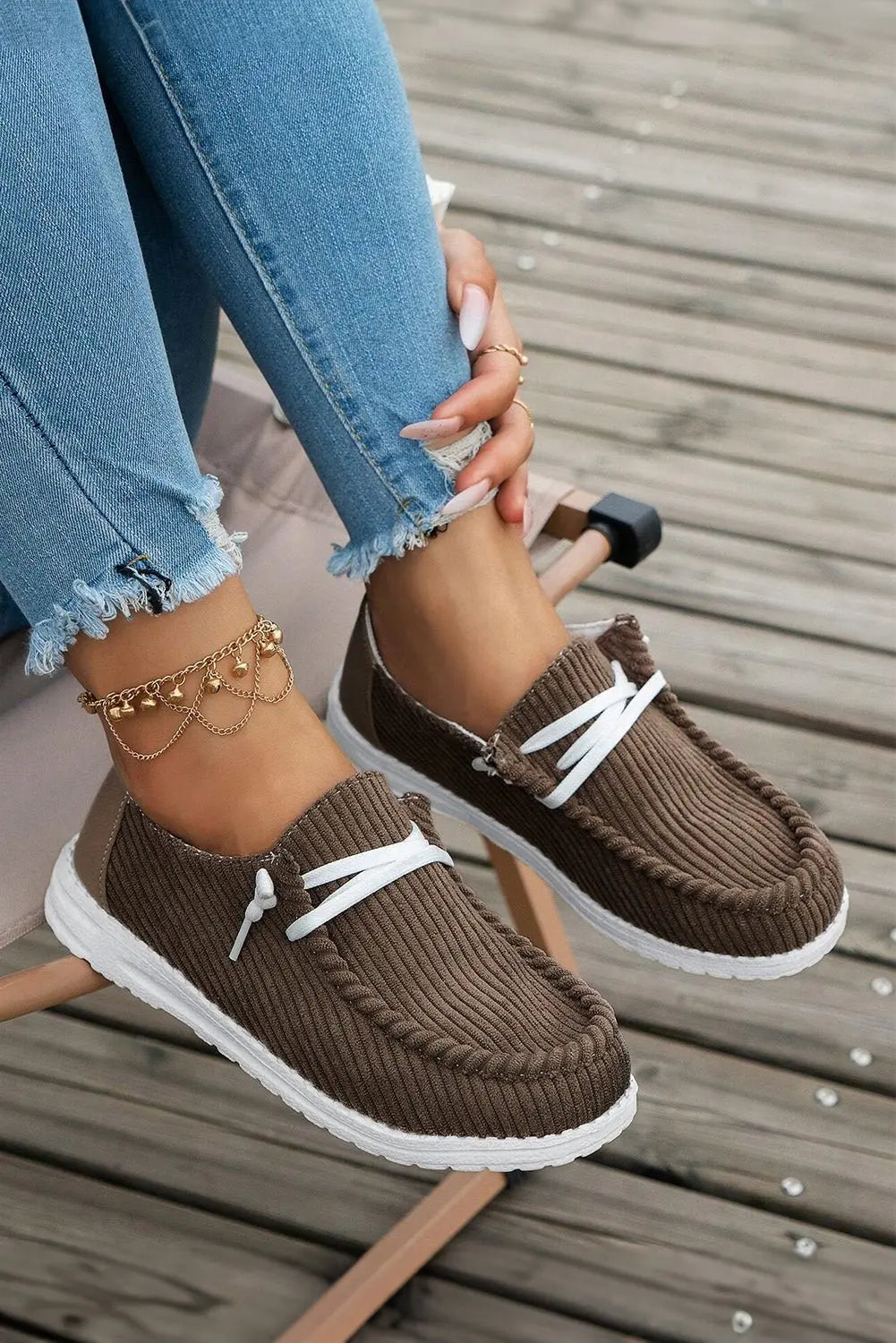 White Lace Up Casual Shoes